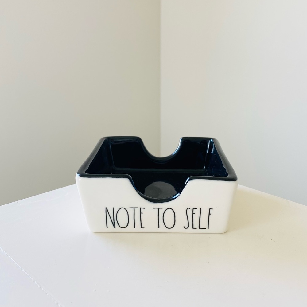 Rae Dunn NOTE TO SELF Post it Sticky Note Holder